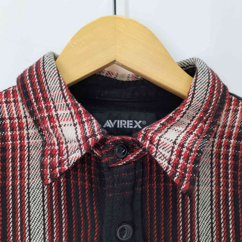 アヴィレックス AVIREX CHECK SHIRT HURRICANE HUNTER チェックシャツ ハリケーン ハンター L/S メンズ import:M