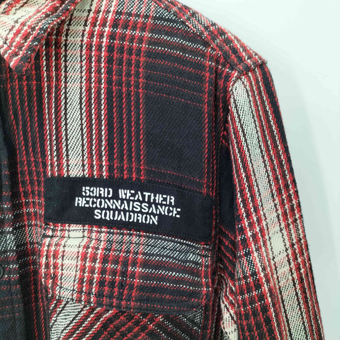 アヴィレックス AVIREX CHECK SHIRT HURRICANE HUNTER チェックシャツ ハリケーン ハンター L/S メンズ import:M