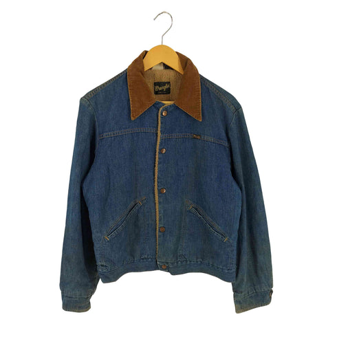 ラングラー Wrangler 70s USA製 黒タグ 衿コーデュロイ ボア デニムジャケット メンズ