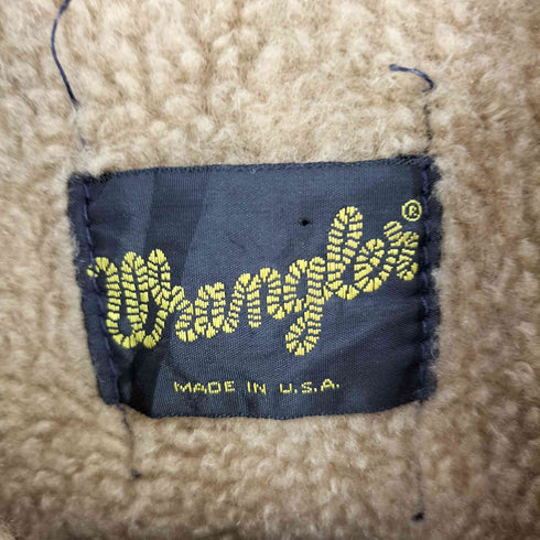 ラングラー Wrangler 70s USA製 黒タグ 衿コーデュロイ ボア デニムジャケット メンズ