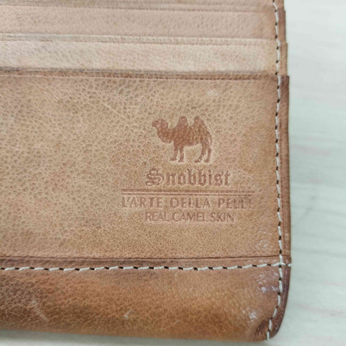Snobbist スノビスト ラクダ ロゴ 刻印 REAL CAMEL SKN リアル キャメル スキン レザー 長財布 メンズ
