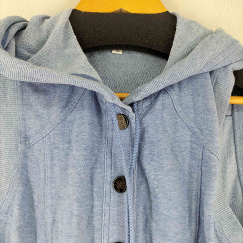 バーバリーブルーレーベル BURBERRY BLUE LABEL ロゴ刺繍 ノースリーブ フーデッドワンピース レディース 38