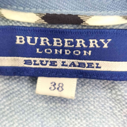 バーバリーブルーレーベル BURBERRY BLUE LABEL ロゴ刺繍 ノースリーブ フーデッドワンピース レディース 38