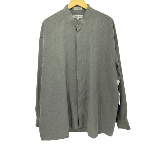 LE COLLEZIONI POSITANO 比翼 スタンドカラー L/S シャツ メンズ XXL
