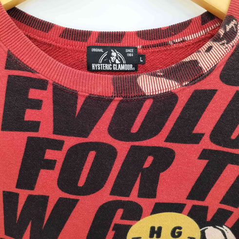 ヒステリックグラマー HYSTERIC GLAMOUR 20ss HG SOUND REVOLUTION スマイル ヒスガール プリント スウェット メンズ JPN:L
