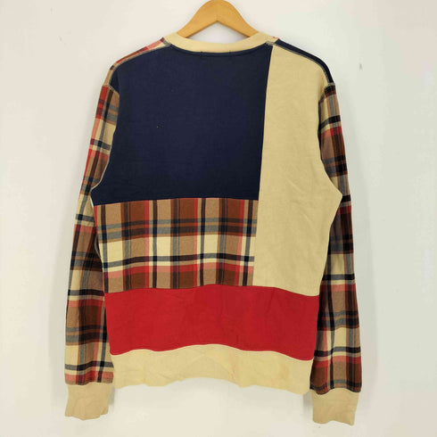 アベイシングエイプ A BATHING APE 21aw BAPE CHECK APE HEAD CREWNECK メンズ JPN:L