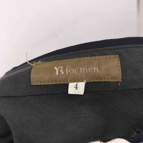 ワイズフォーメン Ys for men 90S 100番台 ウールギャバ 2タック センタープレスワイドスラックス メンズ JPN:4