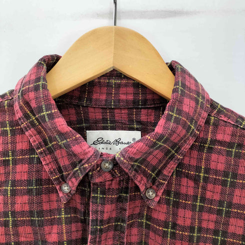 エディーバウアー Eddie Bauer 00S コットン L/S チェック フランネル シャツ メンズ import:M