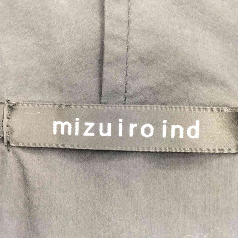 ミズイロインド mizuiro ind コットンポリ ボタンレス フーデットコート レディース