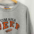 ヘインズ Hanes 90-00s OMAHA BEEF 刺繍 スウェットトレーナー メンズ import:XL