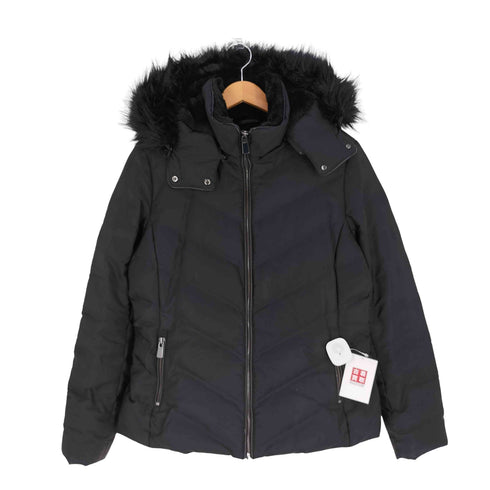 ザラ ZARA ファー フーデッド ダウンジャケット レディース import:XL