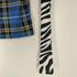 Zebra & Check Print Long Sleeve Cropped T-Shirt レディース