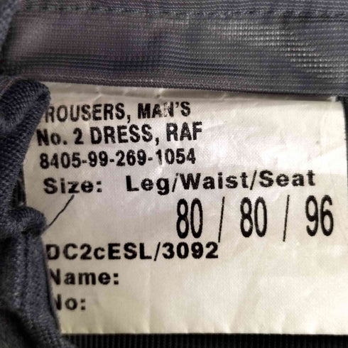 ブリティッシュアーミー BRITISH ARMY 90S 99年会計 RAF No2 DRESS スラックス メンズ 80/80/96