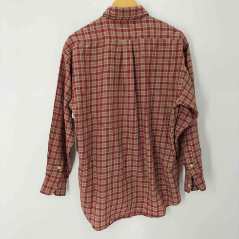 ステューシー Stussy 90s MADE IN USA ロゴ刺繍 チェック柄 BD 長袖ネルシャツ メンズ JPN:L