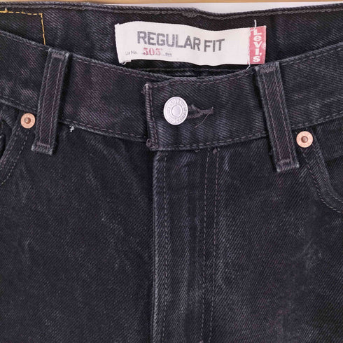 リーバイス Levis 00S メキシコ製 505 REGULAR FIT 後染めブラックデニム メンズ W30/L34