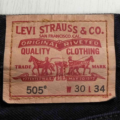 リーバイス Levis 00S メキシコ製 505 REGULAR FIT 後染めブラックデニム メンズ W30/L34