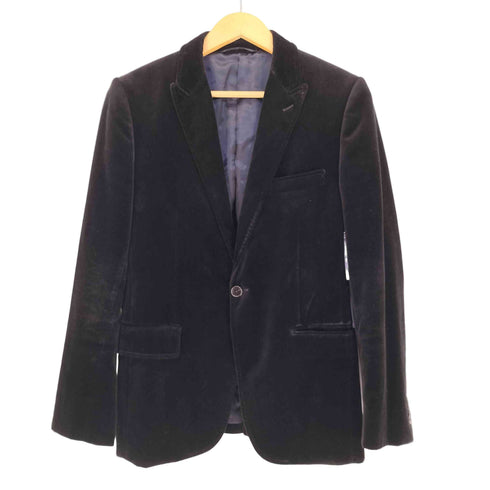 ユナイテッドアローズ UNITED ARROWS BLUE LABEL コットン ベロア 1B テーラードジャケット メンズ import:M