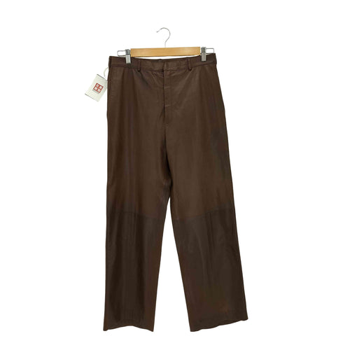 トラサルディ TRUSSARDI イタリア製 ナッパレザー ストレートパンツ レディース 46