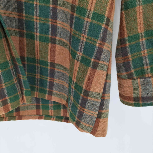 ペニーズタウンクラフト PENNEYS TOWNCRAFT 60s ウール ネル チェック 開襟 オープンカラーシャツ メンズ M-15-15 1/2