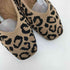 VIVAIA Square toe ultra-lightweight thick sole flat shoes スクエアトゥ レオパード柄 パンプス レディース 38.5
