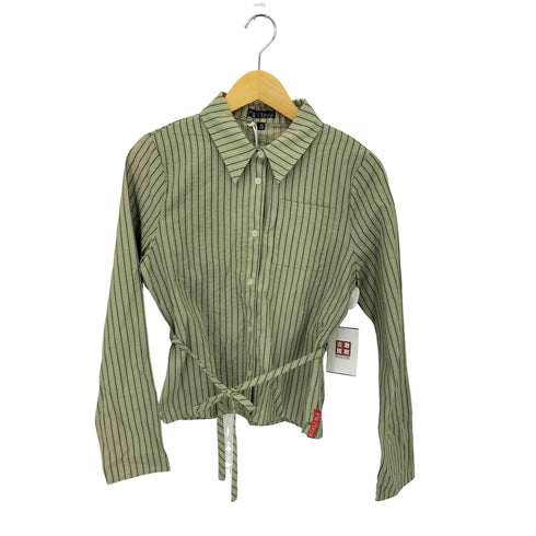 P.W.Classic ストライプ クロップドシャツ レディース import:M
