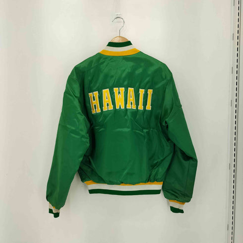 スウィングスター SWINGSTER 80s USA製 HAWAII カレッジ刺繍 ナイロンスタジャン メンズ import:M