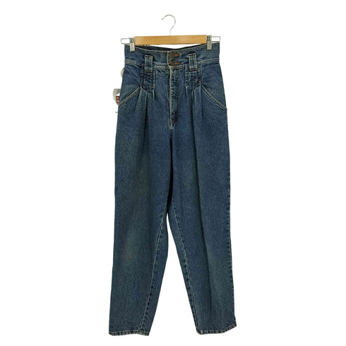 FILIPPO TOTTI ハイウエスト ウォッシュ加工 タックデニムパンツ レディース