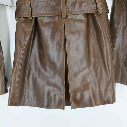 カルバンクライン CALVIN KLEIN カウレザートレンチコート レディース 2