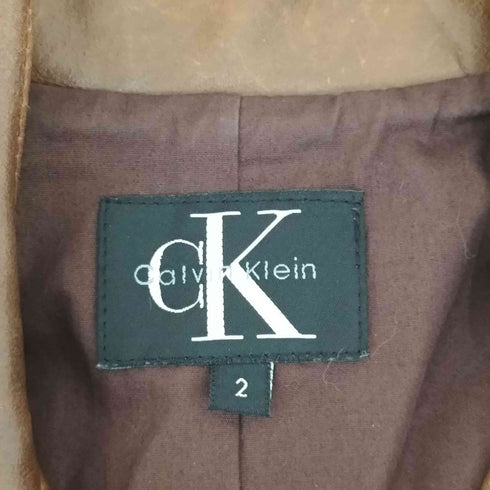 カルバンクライン CALVIN KLEIN カウレザートレンチコート レディース 2