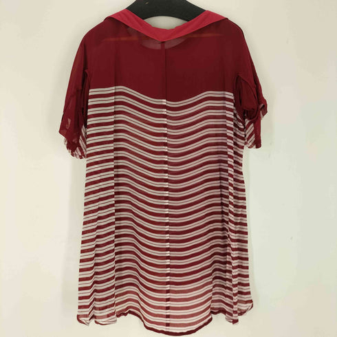 アンダーカバー UNDERCOVER 11SS シースルーボーダーシフォン半袖ワンピース レディース JPN:1