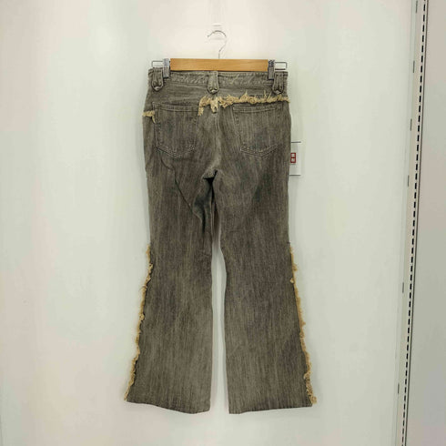 カットオフデザイン ブーツカット フレアデニムパンツ y2k レディース