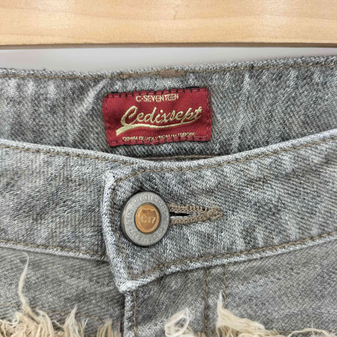 カットオフデザイン ブーツカット フレアデニムパンツ y2k レディース