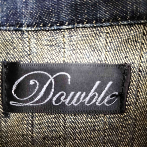 DOUBLE プリーツデザインデニムジャケット レディース