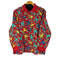 ジャンセン jantzen 90S L/S 総柄ニットポロシャツ メンズ import:L