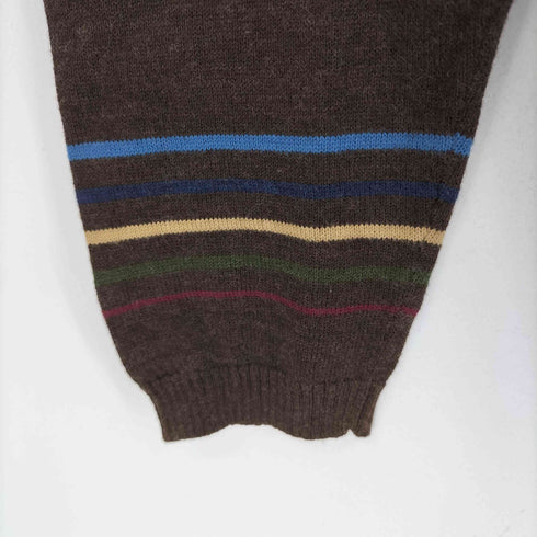 バーバリーブルーレーベル BURBERRY BLUE LABEL ワンポイントロゴ刺繍 L/S ボーダーニット レディース import:M