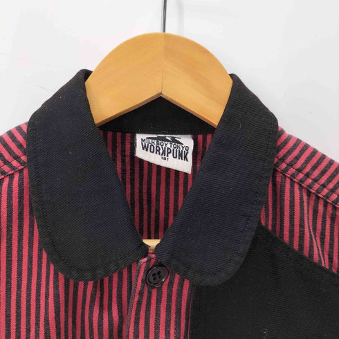ミルクボーイ MILKBOY OLD S/S 切替ストライプワークシャツ メンズ