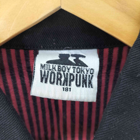 ミルクボーイ MILKBOY OLD S/S 切替ストライプワークシャツ メンズ