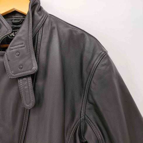 VALD ISERE カウレザー ライダース ジャケット チンストラップ メンズ import:S