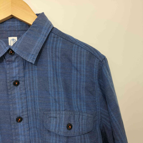 カトー KATO フラップポケット 猫目ボタン ストライプ L/S シャツ メンズ JPN:M