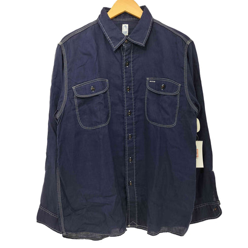 カトー KATO フラップポケット 猫目ボタン リネン L/S シャツ メンズ JPN:M