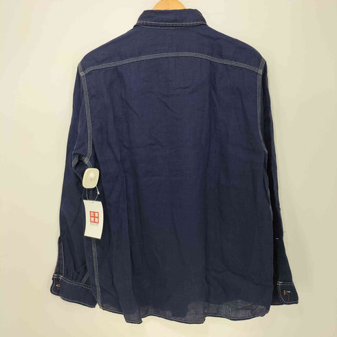 カトー KATO フラップポケット 猫目ボタン リネン L/S シャツ メンズ JPN:M