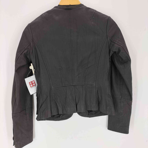 NAJA LAUF レザーノーカラージャケット レディース 36