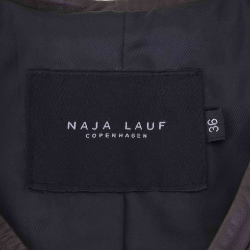 NAJA LAUF レザーノーカラージャケット レディース 36
