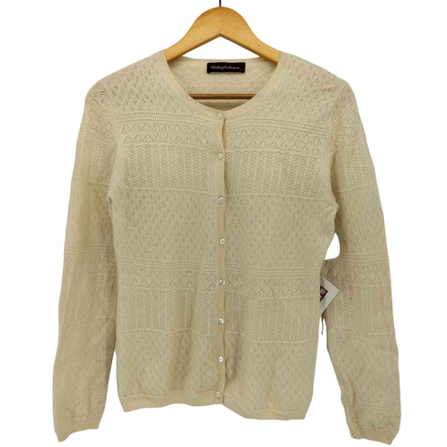 Clothing Collection カシミヤ100 レース ニットカーディガン レディース JPN:L
