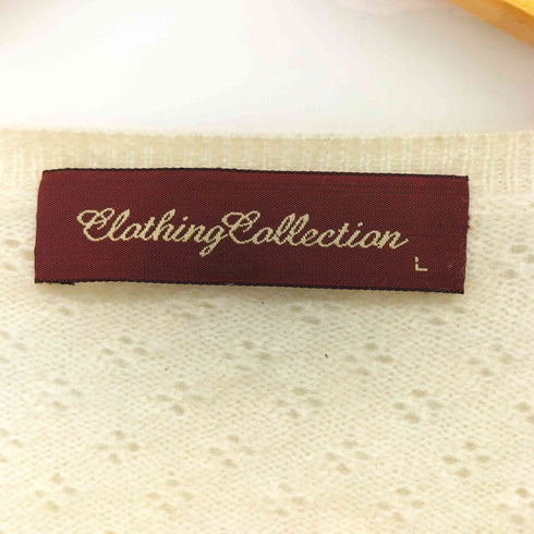 Clothing Collection カシミヤ100 レース ニットカーディガン レディース JPN:L