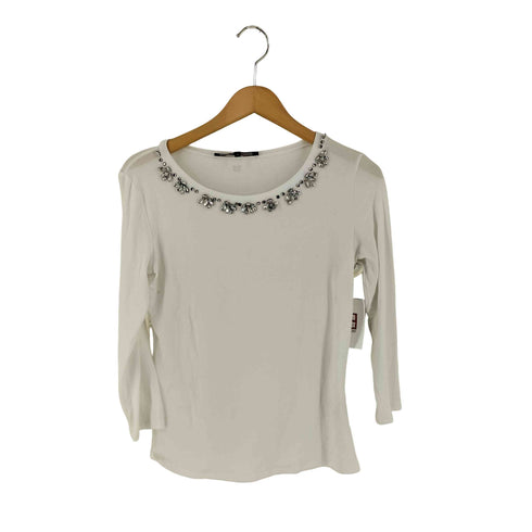 マックスマーラ MAX MARA ストーン付きTシャツ レディース import:M