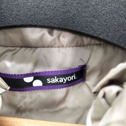 サカヨリ sakayori フードデザインカラー 中綿ナイロンジャケット レディース 36