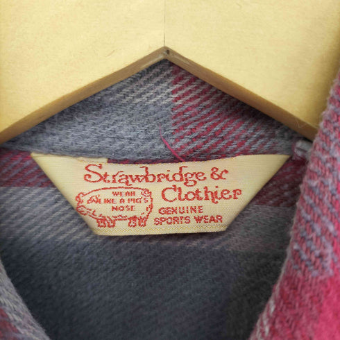Strawbridge & Clothier チェックネルシャツ メンズ import:M