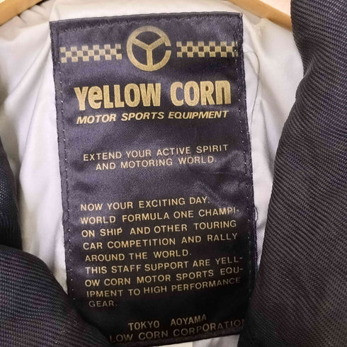 イエローコーン YELLOW CORN 80-90S HIGHWAY MAGICIAN ロゴ プリント ジップアップ バイカー ブルゾン メンズ JPN:M