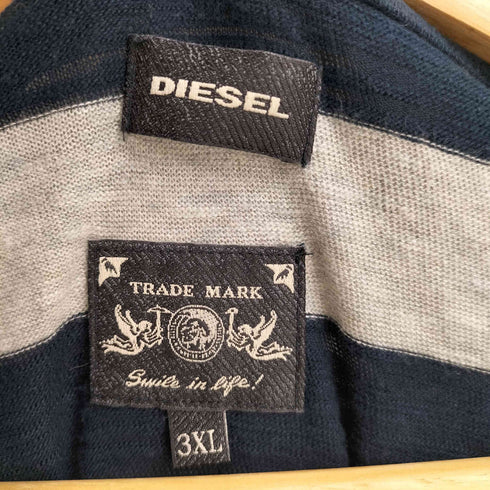 ディーゼル DIESEL 00S ボーダー 長袖カットソー メンズ 3XL